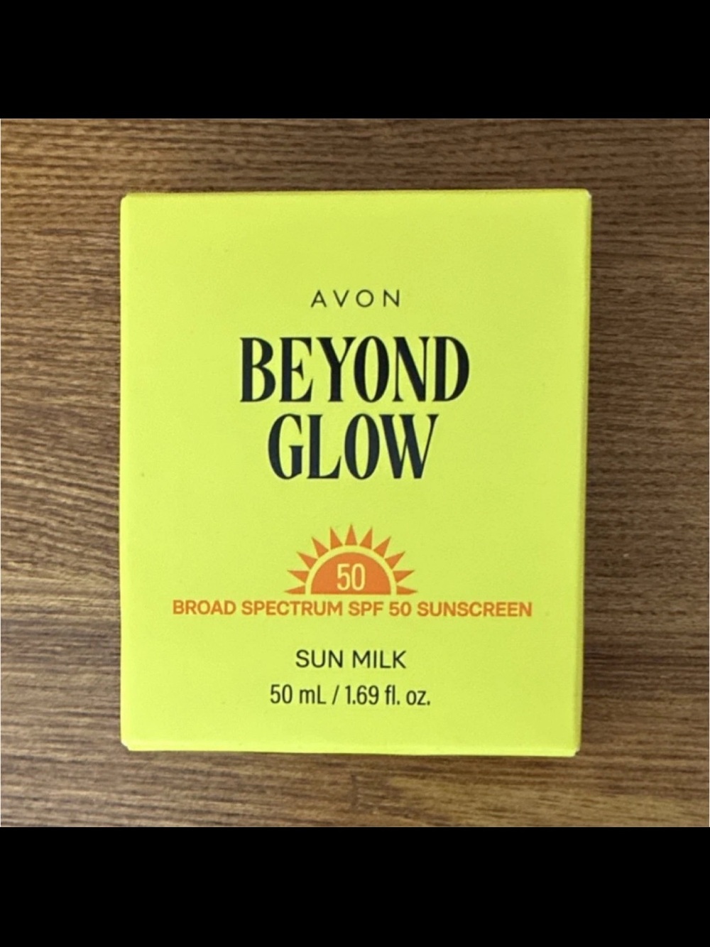 Avon Beyond Glow Sun Milk - Bright Yellow Packaging